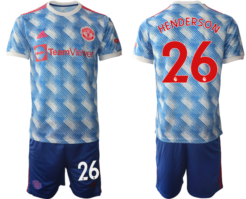 Men 2021-2022 Club Manchester United away blue #26 Soccer Jersey